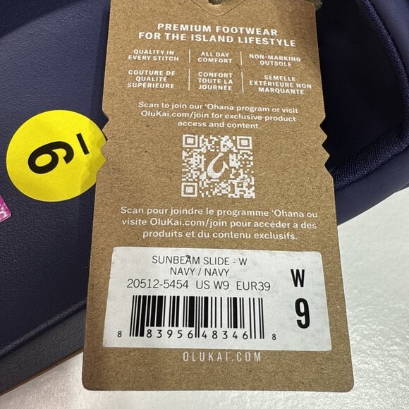 OluKai Sunbeam Slide Women’s Sandals Navy/Navy Size 9 NEW - Picture 5 of 7